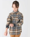 【SALE/20%OFF】KRIFF MAYER (K)ハッピー ネルシャツ クリフメイヤー トップス シャツ・ブラウス グレー ネイビー ベージュ