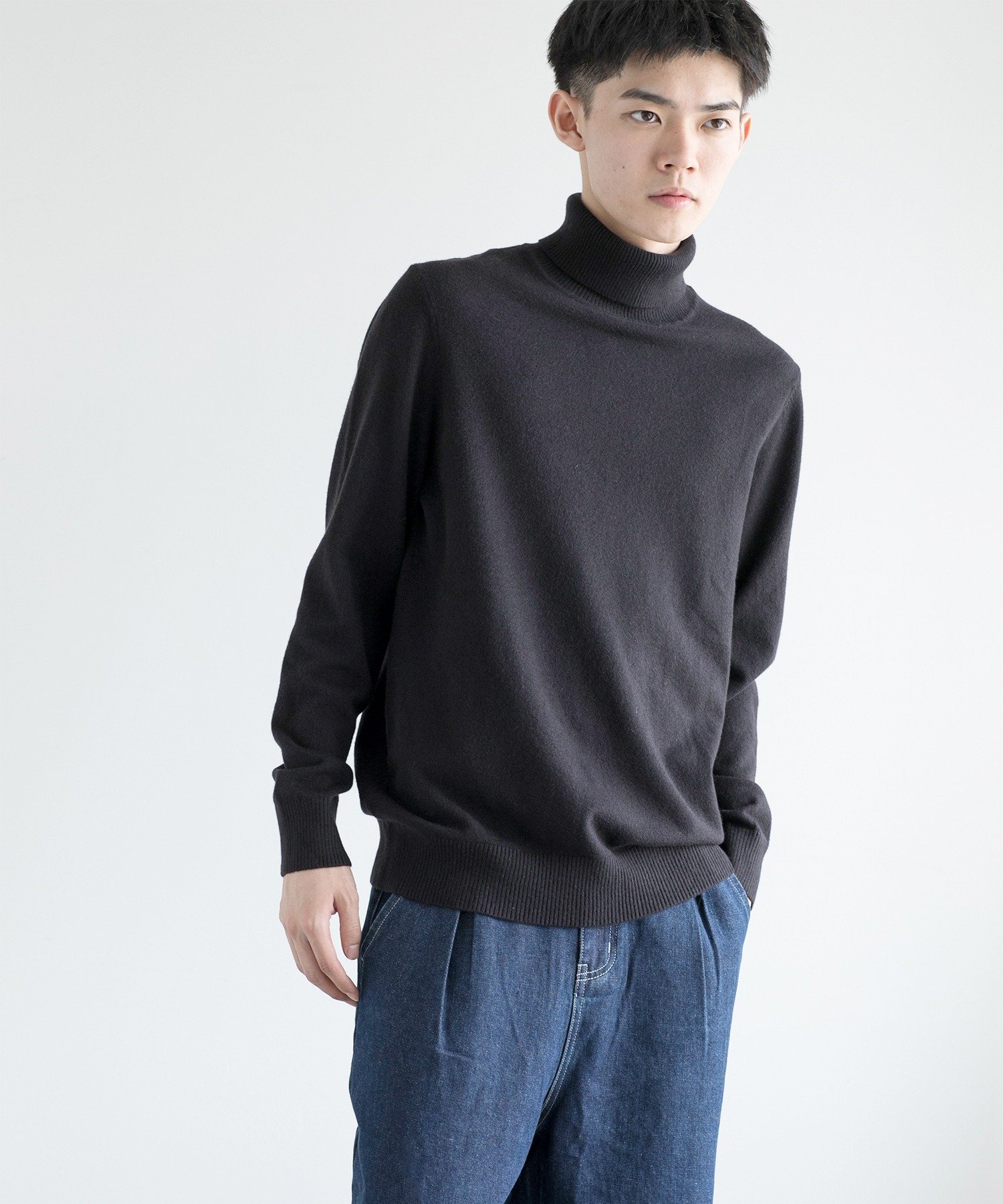 【SALE/10%OFF】aimoha MENS 【aimoha neo】Standard Turtleneck Knit Sweater アイモハ トップス ニット ブラック ベージュ ブラウン【送料無料】
