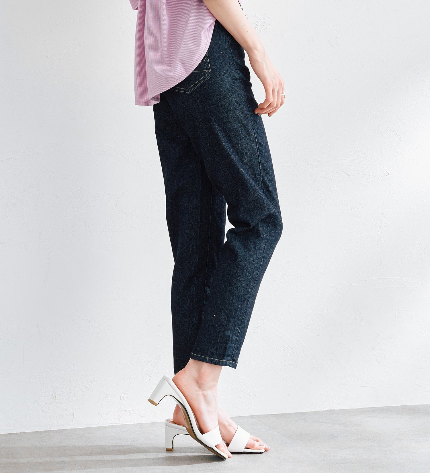 SOMETHING SOMETHING CLAUDIA スリムデニムパンツ エドウインオンラインモール パンツ その他のパンツ ブルー