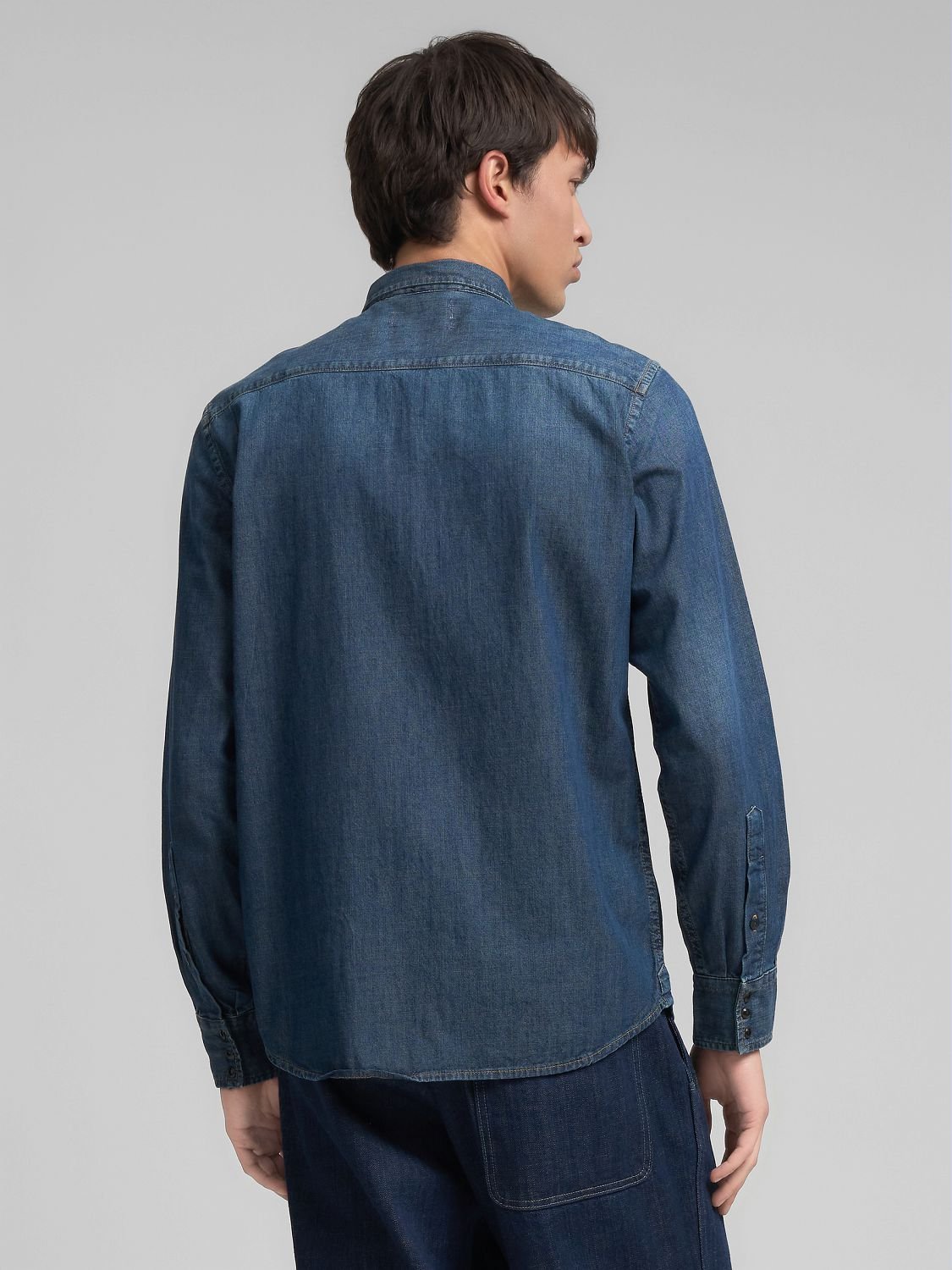 【SALE／50%OFF】REPLAY 6.5OZ ダメージ加工デニムウエスタンシャツ リプレイ トップス シャツ・ブラウス ネイビー【送料無料】