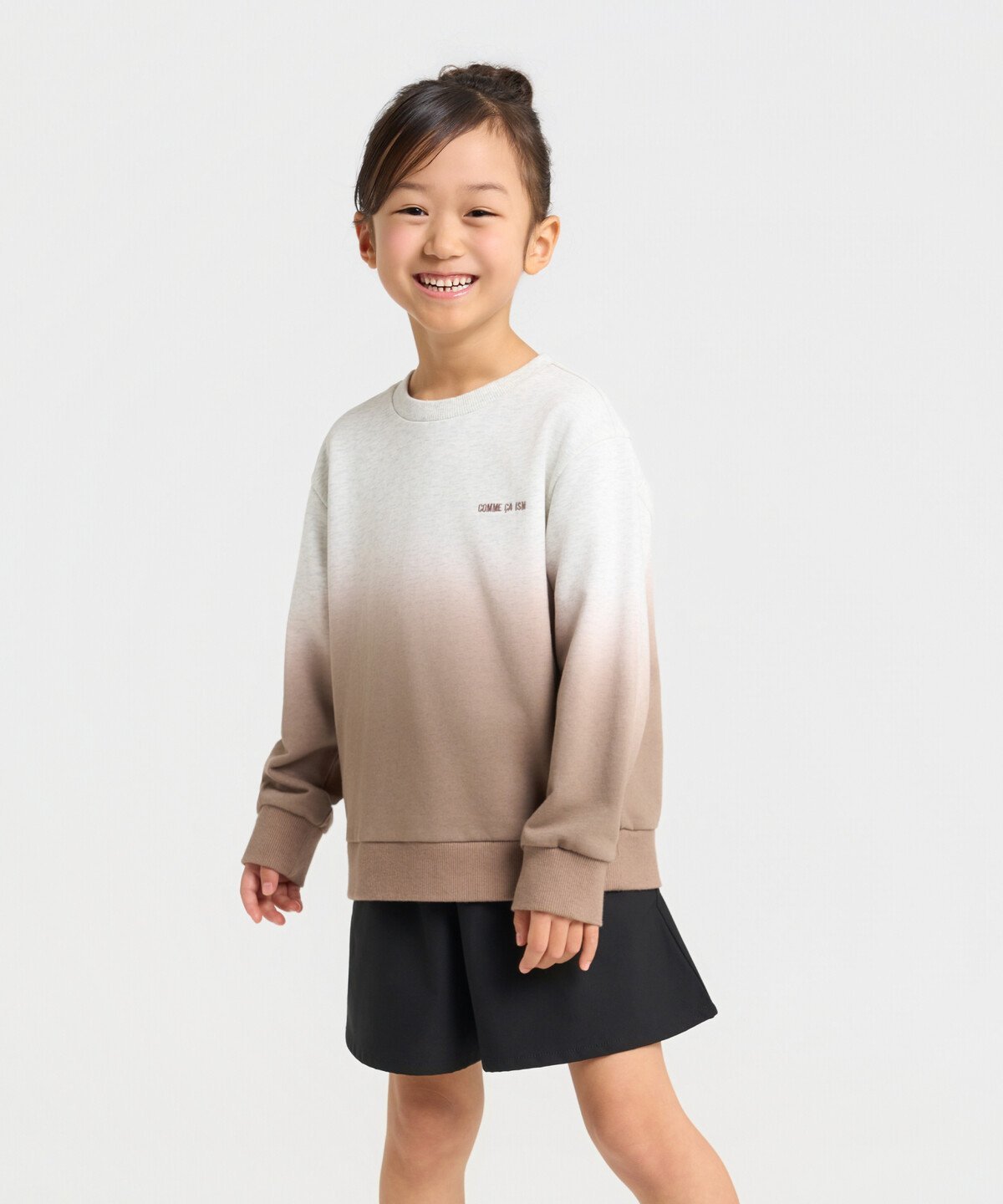 COMME CA ISM グラデーショントレーナー コムサイズム トップス スウェット・トレーナー ブラック ブラウンのサムネイル