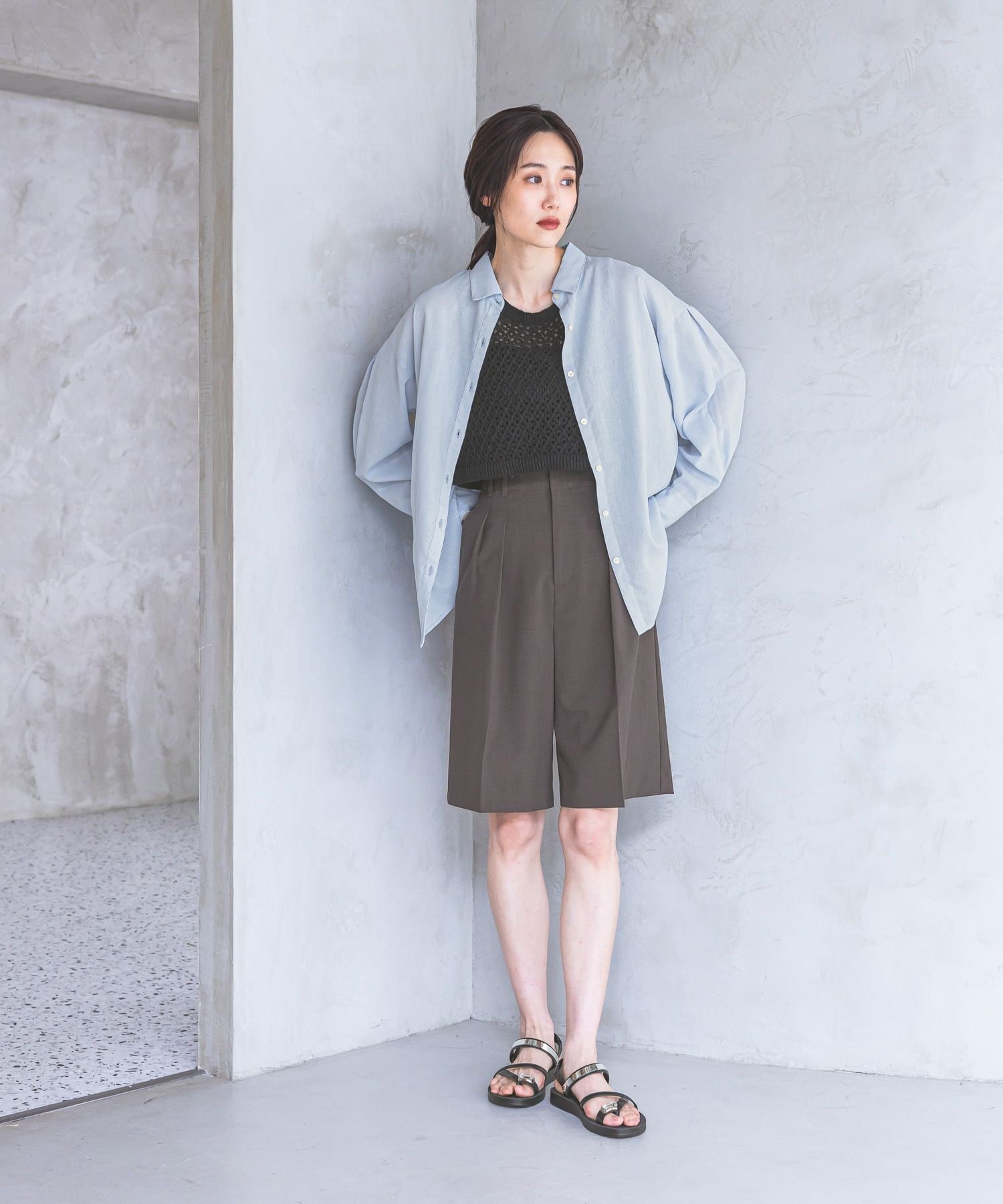 GLOBAL WORK 2WAYリボンビスチェ/1046540 グローバルワーク トップス ベスト・ジレ ブラック ホワイト【送料無料】 stylife-15736583 Rakuten Fashion サンプル画像3
