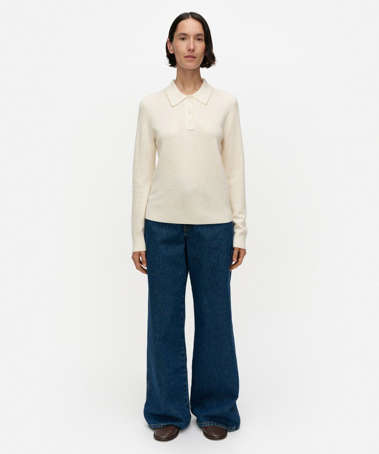 Marimekko Liikkua Piirto Unikko ニット マリメッコ トップス ニット ホワイト【送料無料】