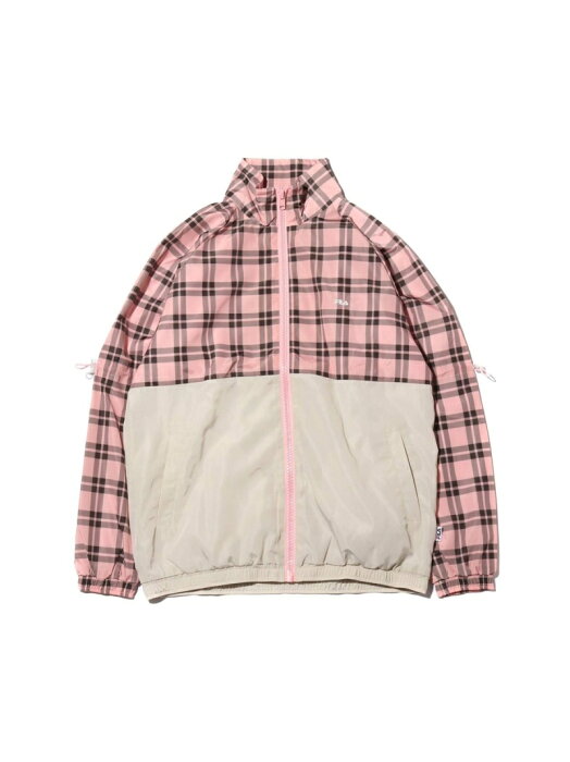 FILA AMI × FILA × atmos pink CHECK JACKET アトモスピンク コート/ジャケット ナイロンジャケット ピンク【送料無料】