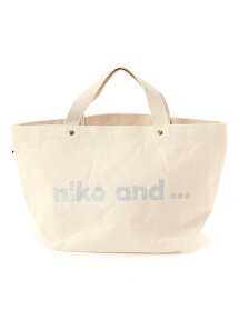 【SALE／20%OFF】niko and ... ORニコロゴトートBAG M ニコアンド バッグ トートバッグ ホワイト ブラック ブルー