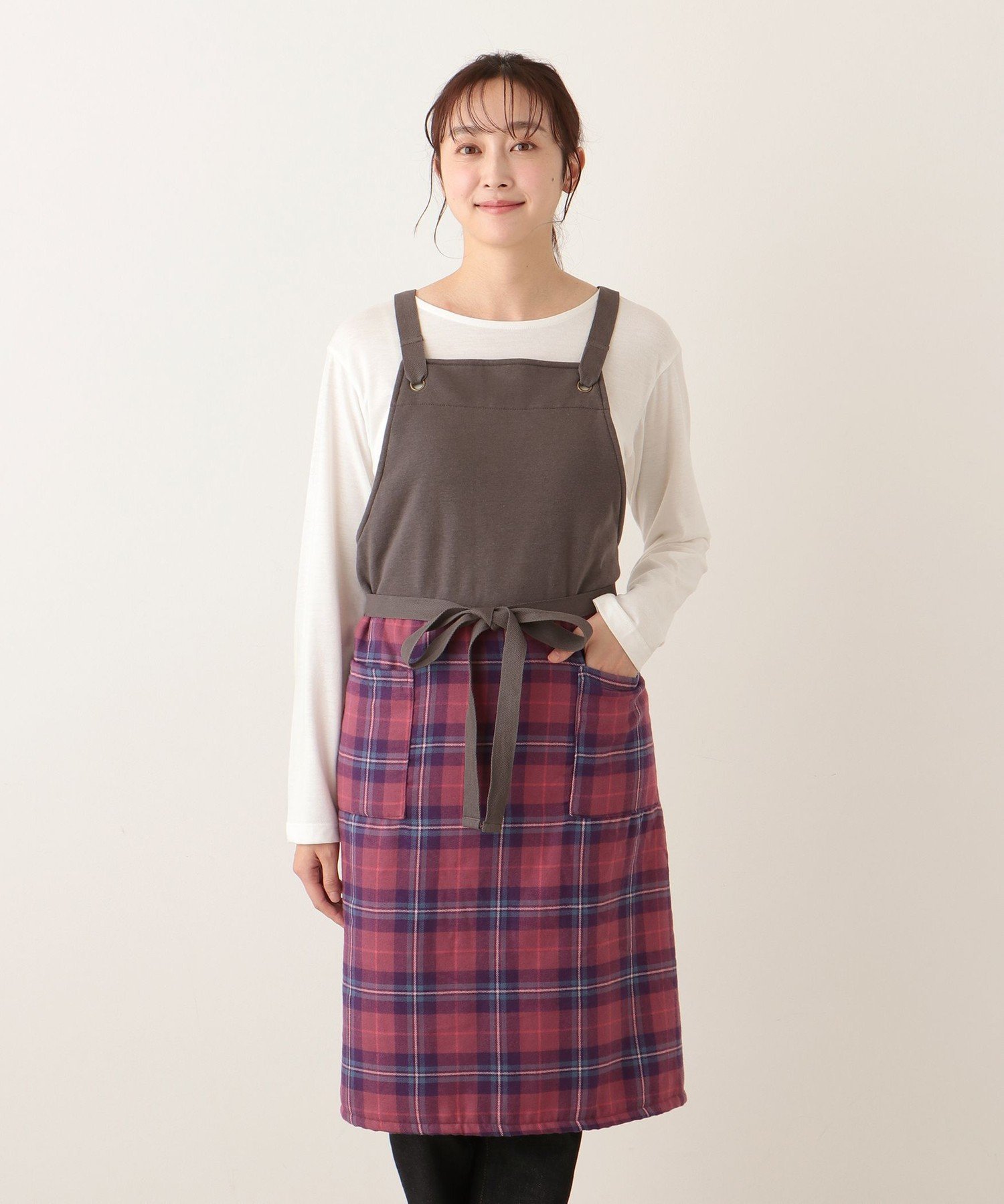 【SALE／20%OFF】Afternoon Tea LIVING タータンチェック柄あったかエプロン/Afternoon Tea Original Tartans アフタヌーンティー・リビング 食器・調理器具・キッチン用品 エプロン パープル ネイビーのサムネイル