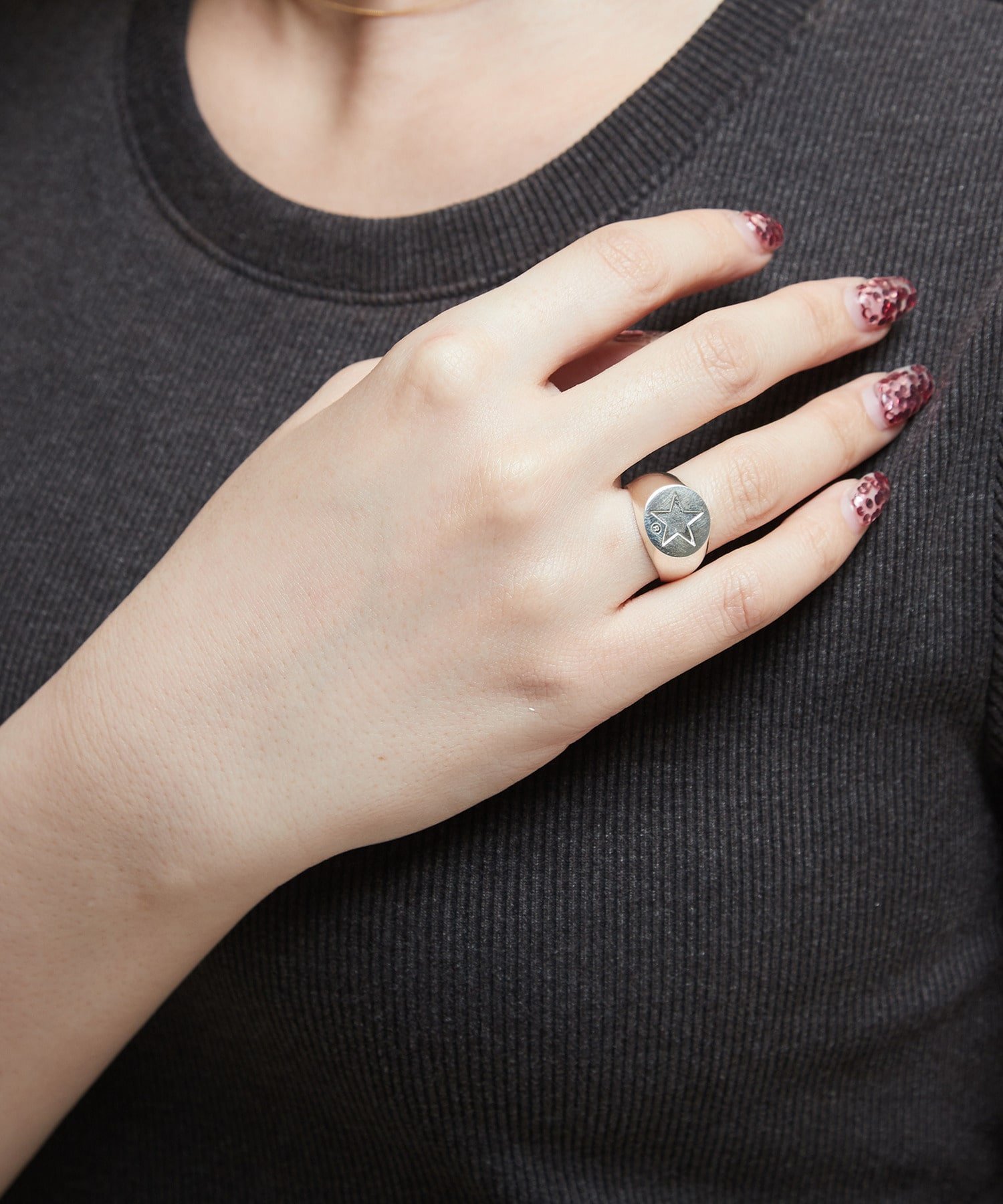 CONVERSE TOKYO 【SILVER925】ROUND STAR★ SIGNET RING コンバーストウキョウ アクセサリー・腕時計 リング・指輪 シルバー【送料無料】