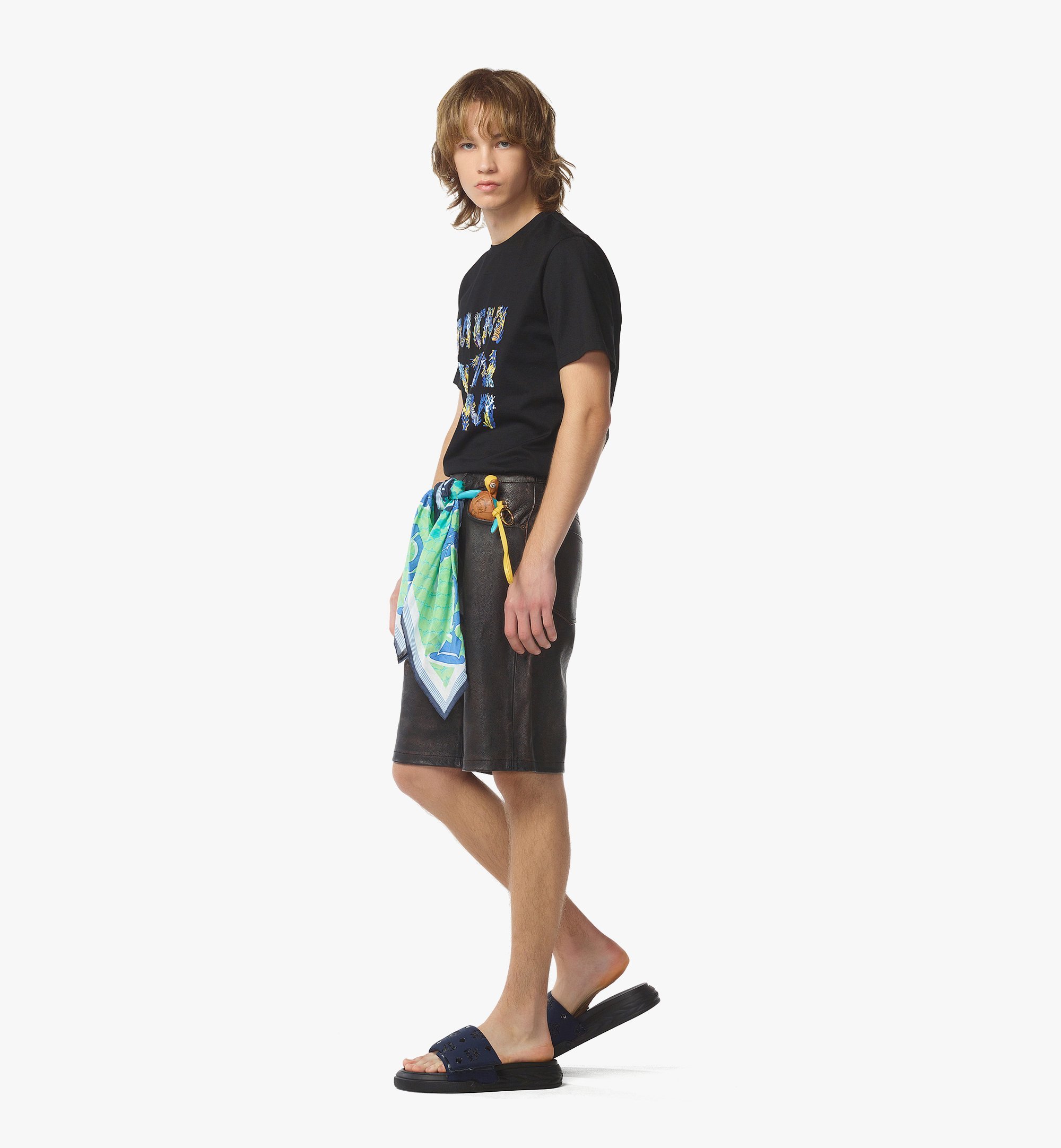 MCM アクアティック ロゴ Tシャツ - オーガニックコットン エムシーエム トップス カットソー・Tシャツ ブラック【送料無料】