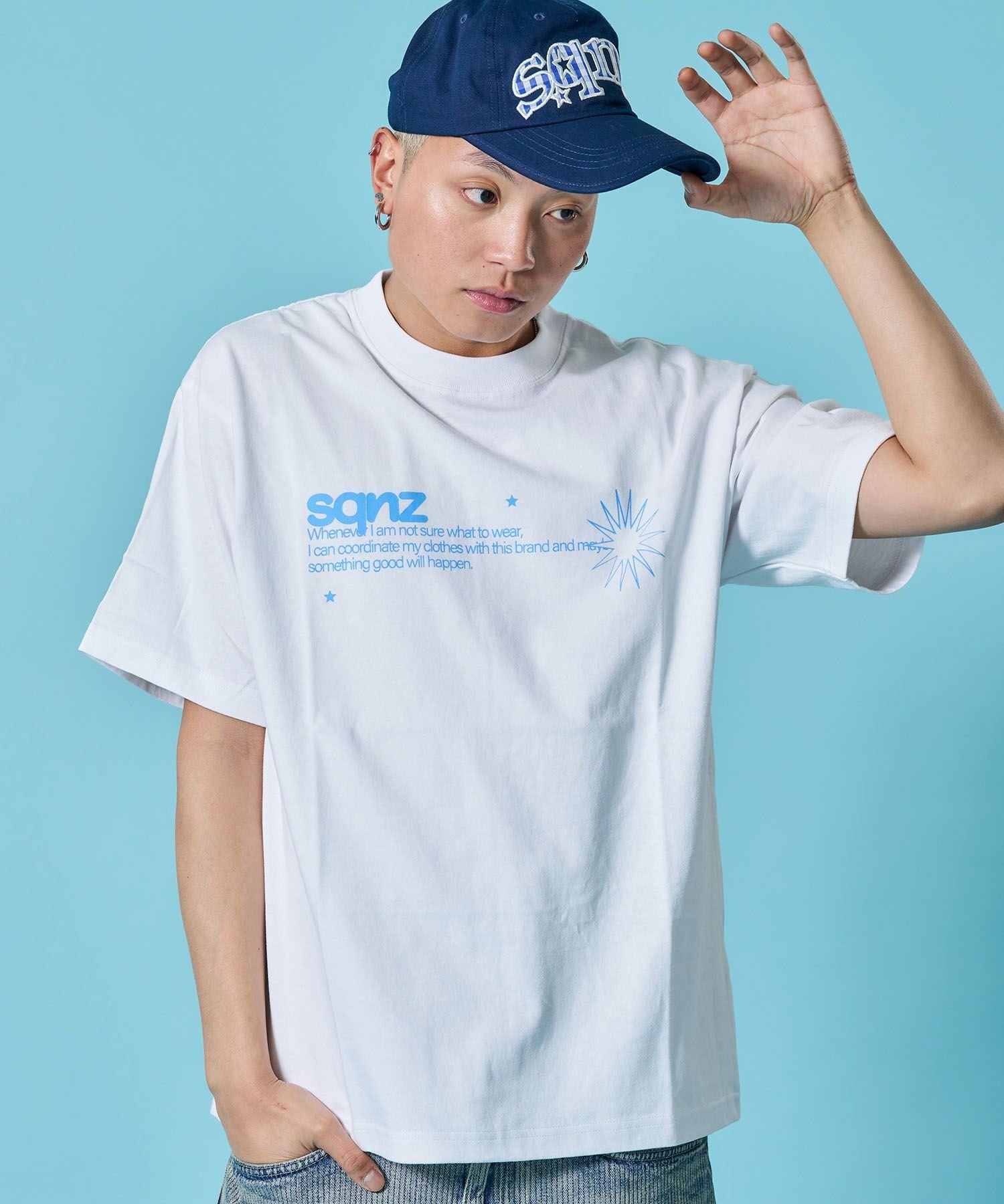 ※WEB限定 / ユニセックス / シンプルロゴTシャツ / sqnz logo s/s tee ナバル トップス カットソー・Tシャツ ブラック ホワイト ピンク