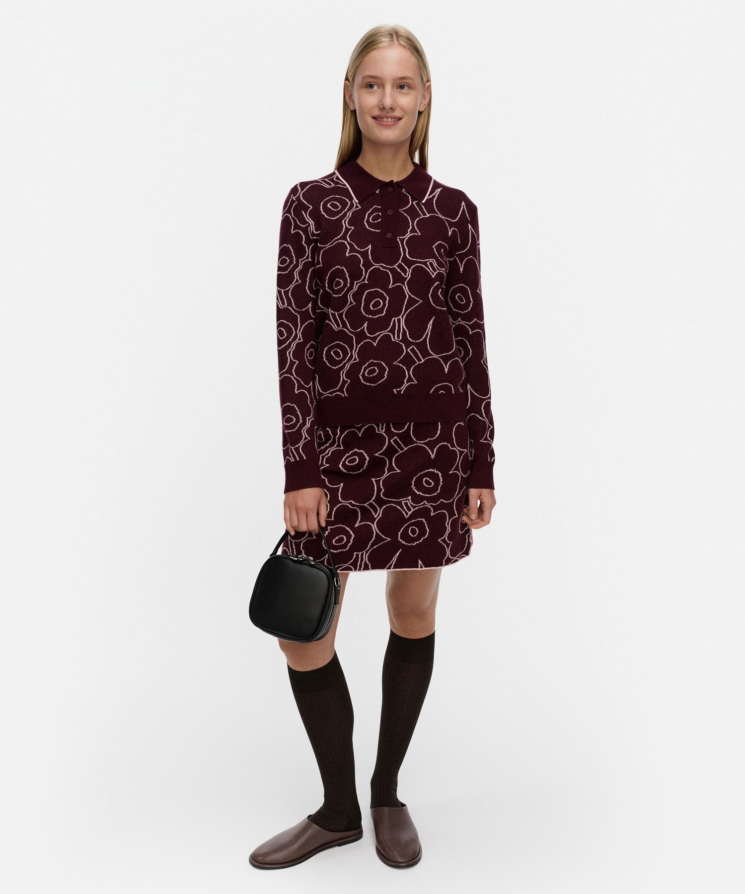 Marimekko Liikkua Piirto Unikko ニット マリメッコ トップス ニット ピンク【送料無料】