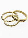 チャイハネ エスニックMEN'Sメタルリング3本セット アミナコレクション アクセサリー・腕時計 リング・指輪 ゴールド シルバー