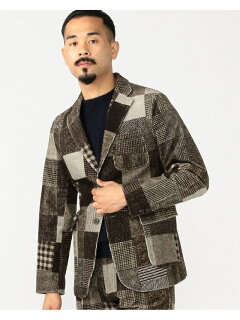 Patchwork Corduroy Sack Sport Coat 11-16-1668-803: Brown Patchwork Corduroy Sack Sport Coat 11-16-1668-803: Brown