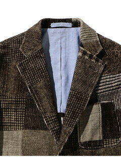 Patchwork Corduroy Sack Sport Coat 11-16-1668-803: Grey Patchwork Corduroy Sack Sport Coat 11-16-1668-803: Grey