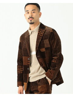 Patchwork Corduroy Sack Sport Coat 11-16-1668-803: Brown Patchwork Corduroy Sack Sport Coat 11-16-1668-803: Brown