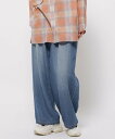 ニコアンド 服 レディース niko and ... [niko and ...JEANS 2024SS] 2TUCK EASY WIDE PANTS ニコアンド パンツ ジーンズ・デニムパンツ ブルー【送料無料】