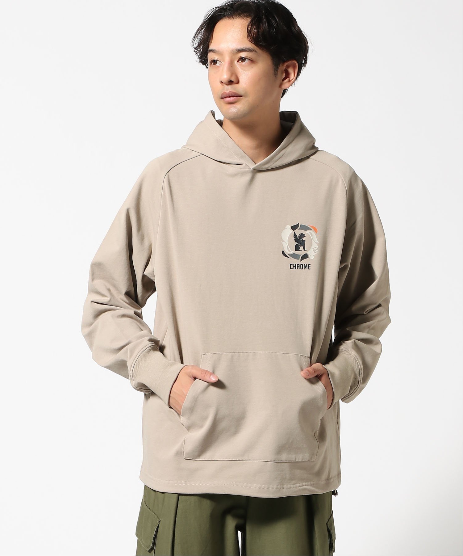 (M)ULTRA STRETCH HOODIE MHAK クローム トップス パーカー・フーディー ベージュ