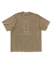 A BATHING APE GARMENT DYE BABY MILO RELAXED FIT TEE ア ベイシング エイプ トップス カットソー・Tシャツ ベージュ ブラック パープル