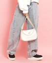 【SALE/50%OFF】PINK-latte フェイクパール付きハンドルショルダー ピンク ラテ バッグ ショルダーバッグ ホワイト シルバー ブラック