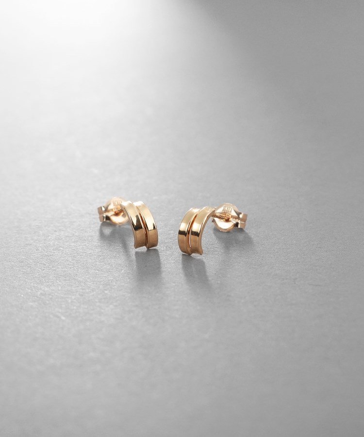 COCOSHNIK ONKITSCH K10ダブルアーチピアス ココシュニック オンキッチュ アクセサリー・腕時計 ピアス ゴールド【送料無料】