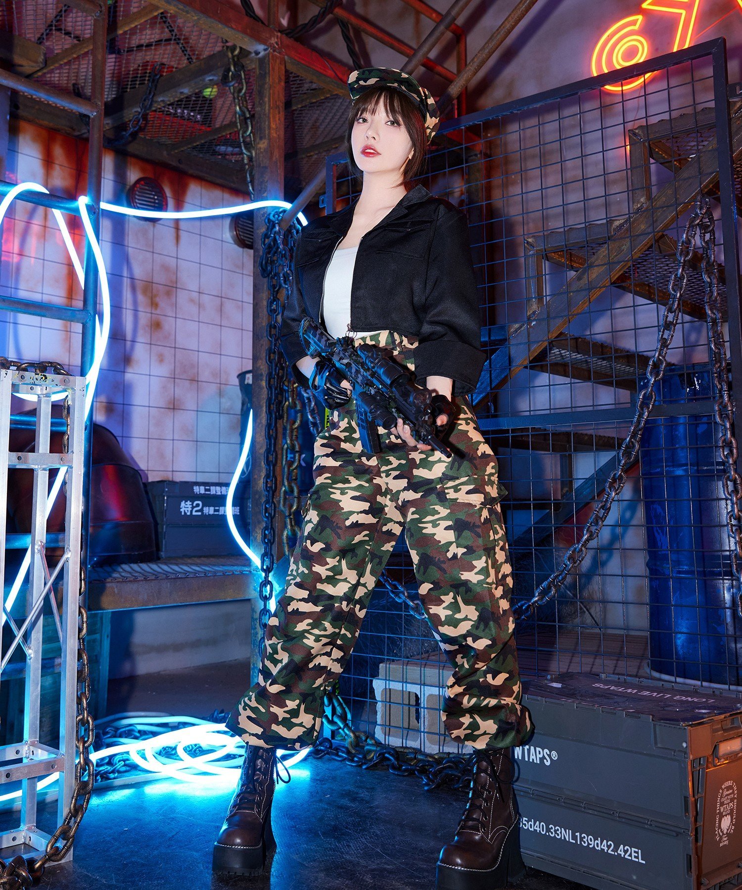 Brightlele 「 ミリタリーコスチューム 」 ハロウィン コスプレ 衣装 軍服 ミリタリー 仮装 大人 ブライトララ ファッション雑貨 その他のファッション雑貨【送料無料】