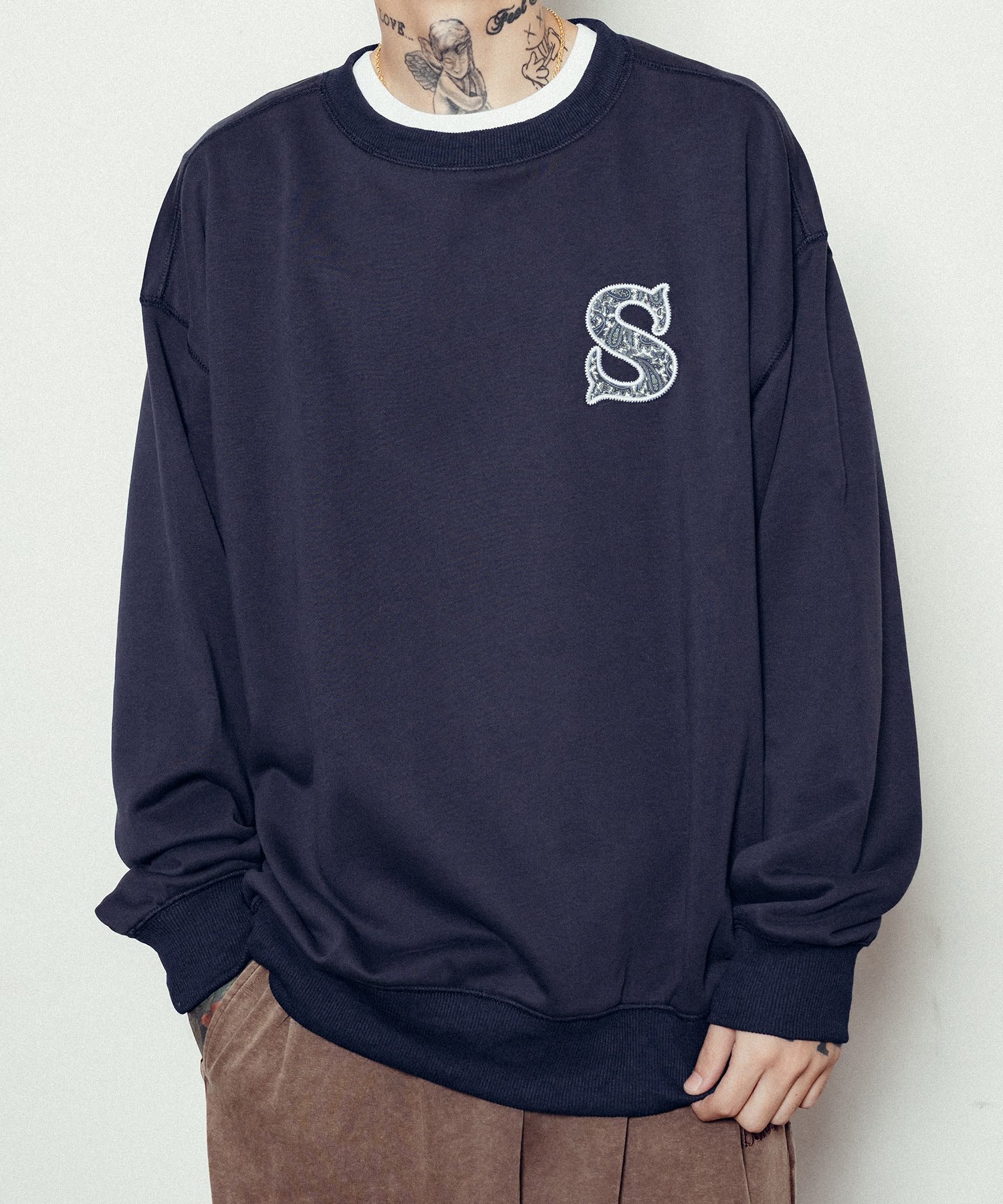 【SALE／45%OFF】Subciety Paisley patched sweatshirt サブサエティ トップス ス...