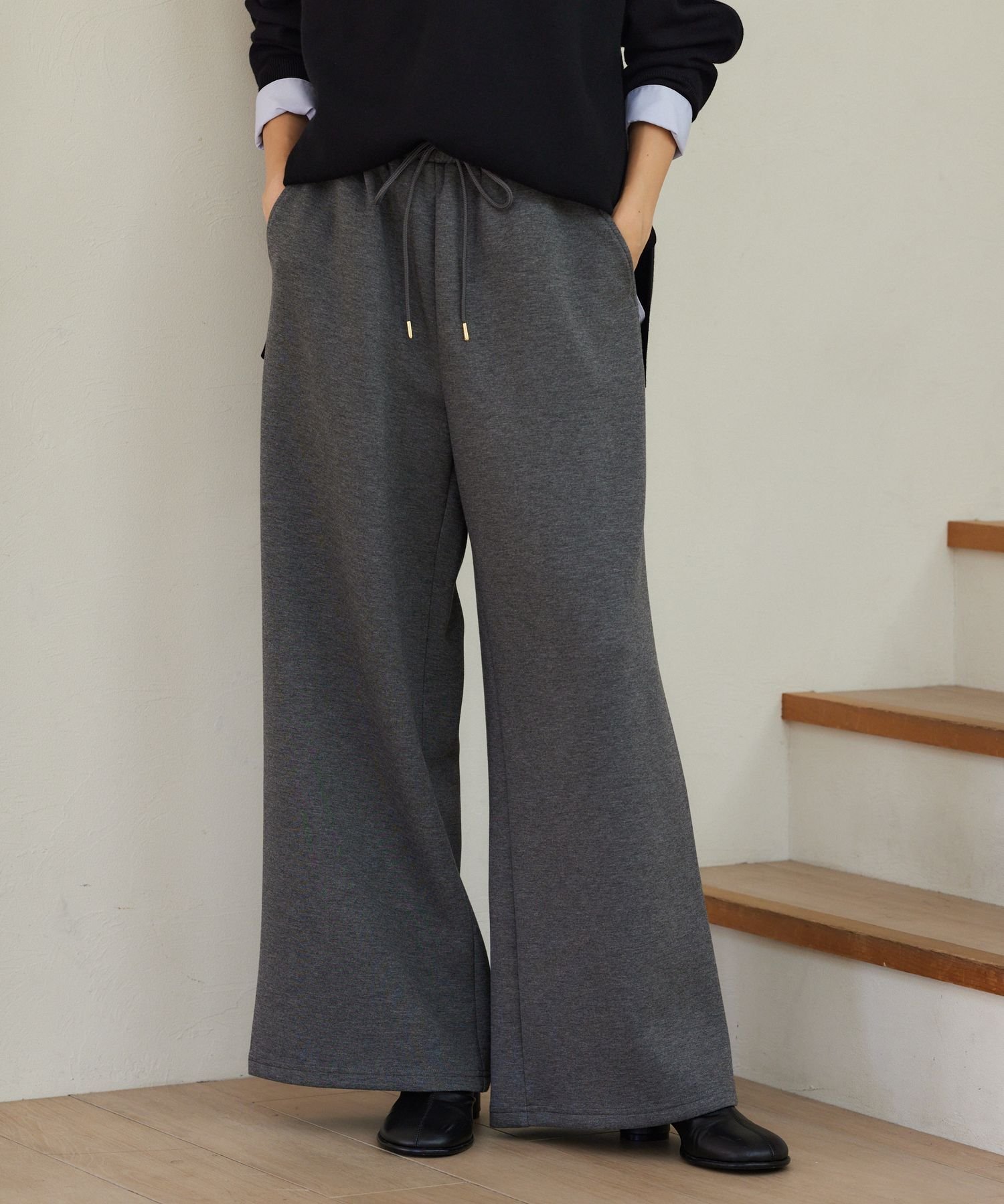 BARNYARDSTORM ダンボールワイドパンツ【WEB限定】 バンヤードストーム パンツ その他のパンツ グレー ブラック【送料無料】のサムネイル