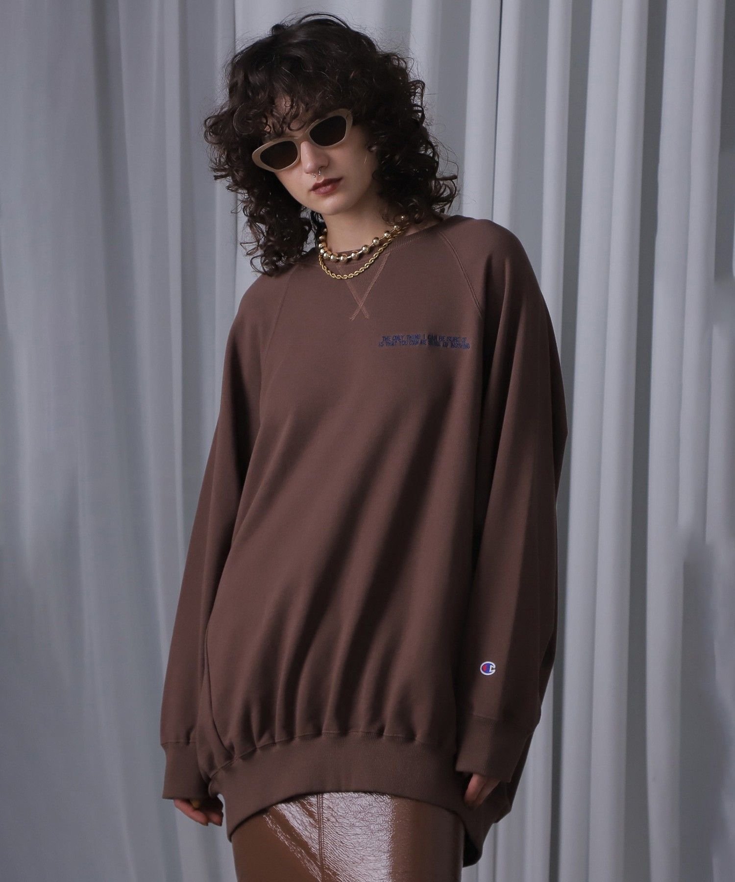 ROSE BUD ビッグスウェット ローズバッド トップス カットソー・Tシャツ ブラック パープル ブルー ブラウン レッド