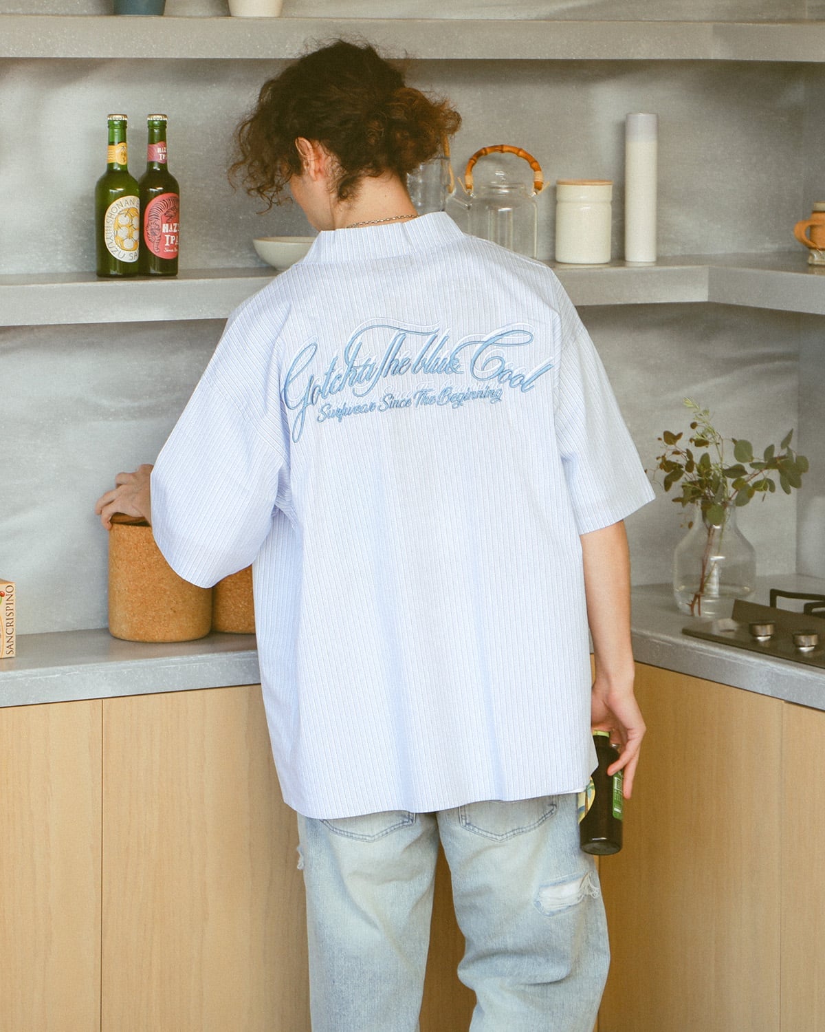 【GOTCHA ガッチャ】 コアライン ブルーストライプ シャツ ガッチャ トップス シャツ・ブラウス ブルー