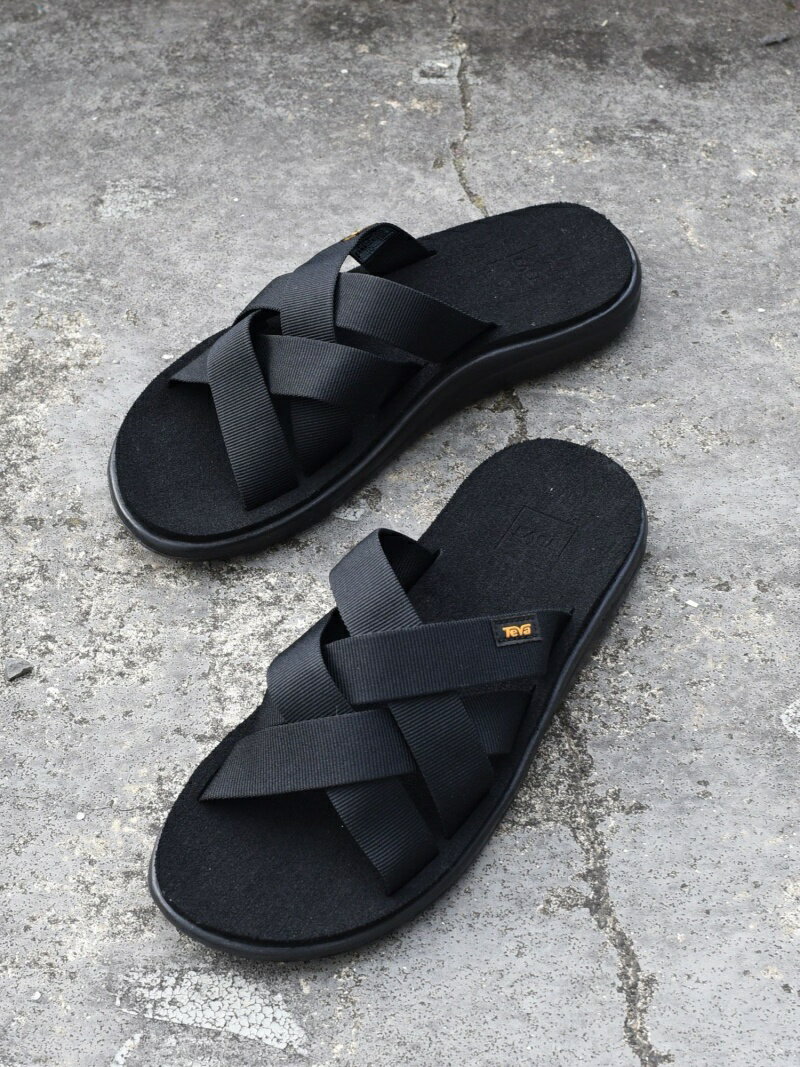 SHIPS any TEVA: VOYA SLIDE / ボヤ スライド スポーツ サンダル 2023◇ シップス シューズ・靴 サンダル ブラック グリーン ネイビー【送料無料】