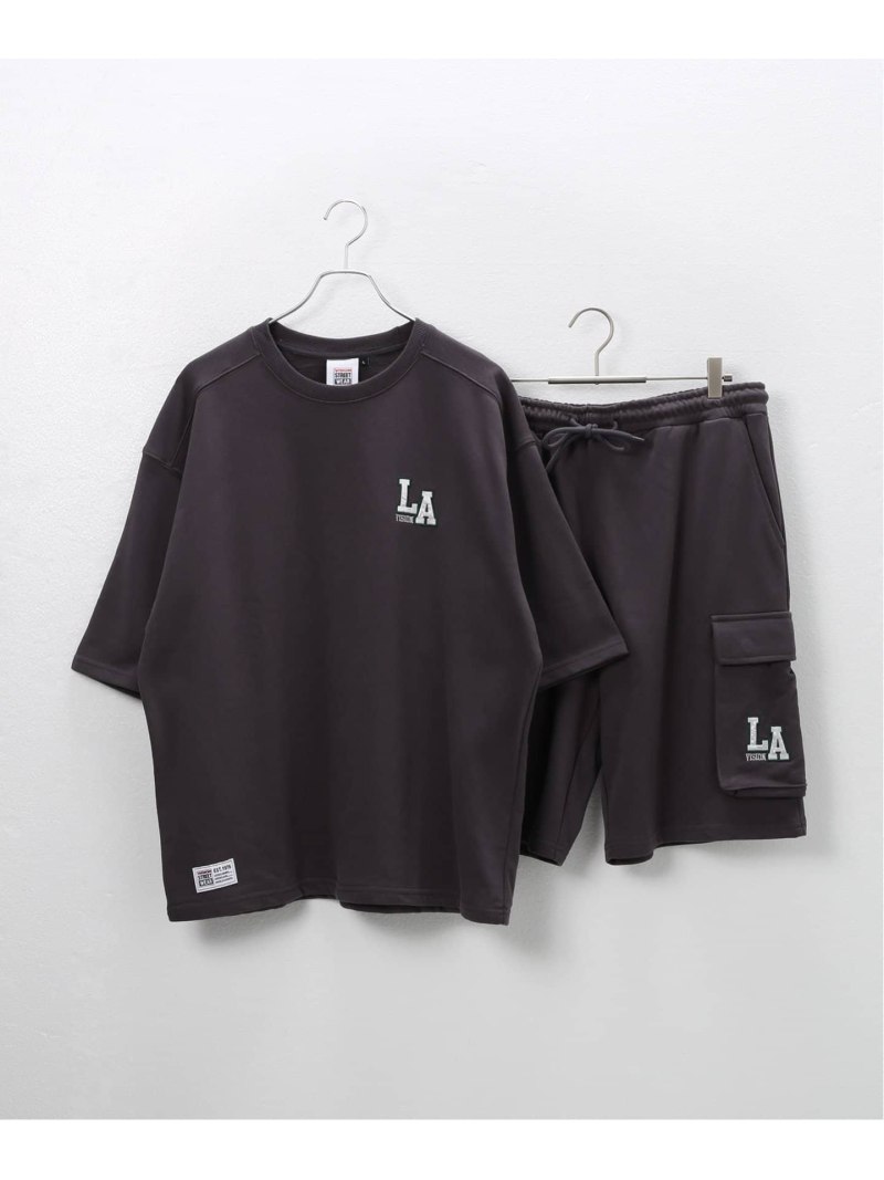 【SALE／20%OFF】B.C STOCK 【VISION / ビジョン】別注 ATHRETIC サマーセットアップ ベーセーストック カットソー Tシャツ グレー ブルー【送料無料】