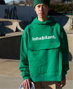 【SALE／30%OFF】inhabitant inhabitant(インハビタント)ECO polyester Bonding Jersey(water prrof) シフォン トップス パーカー・フーディー グリーン ブラック【送料無料】