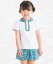 BeBe Petits Pois Vert 襟付きTシャツ+ショートパンツ花柄セットアップ(95~150cm) ベベ オンライン ストア 福袋・ギフト・その他 その他 ブルー ピンク【送料無料】