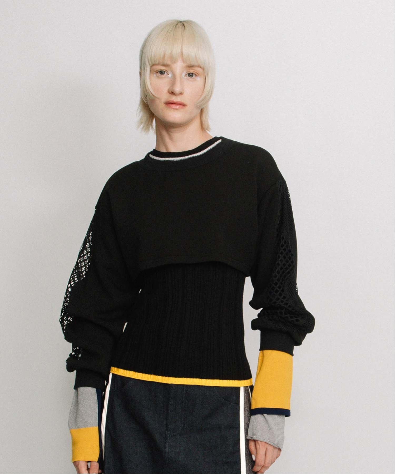 AULA AILA 4WAY LAYERED SWEAT アウラアイラ トップス スウェット・トレーナー ブラック【送料無料】のサムネイル