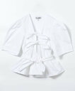 GANNI Washed Stretch Cotton Tie Strap / W0378 / ブラウス 25SS フリークスストア トップス シャツ・ブラウス ブラック ホワイト【送料無料】