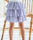 BeBe ギンガムジャガードヒラミニキュロットパンツ(90~150cm) ベベ オンライン ストア パンツ キュロット ブラック パープル【送料無料】