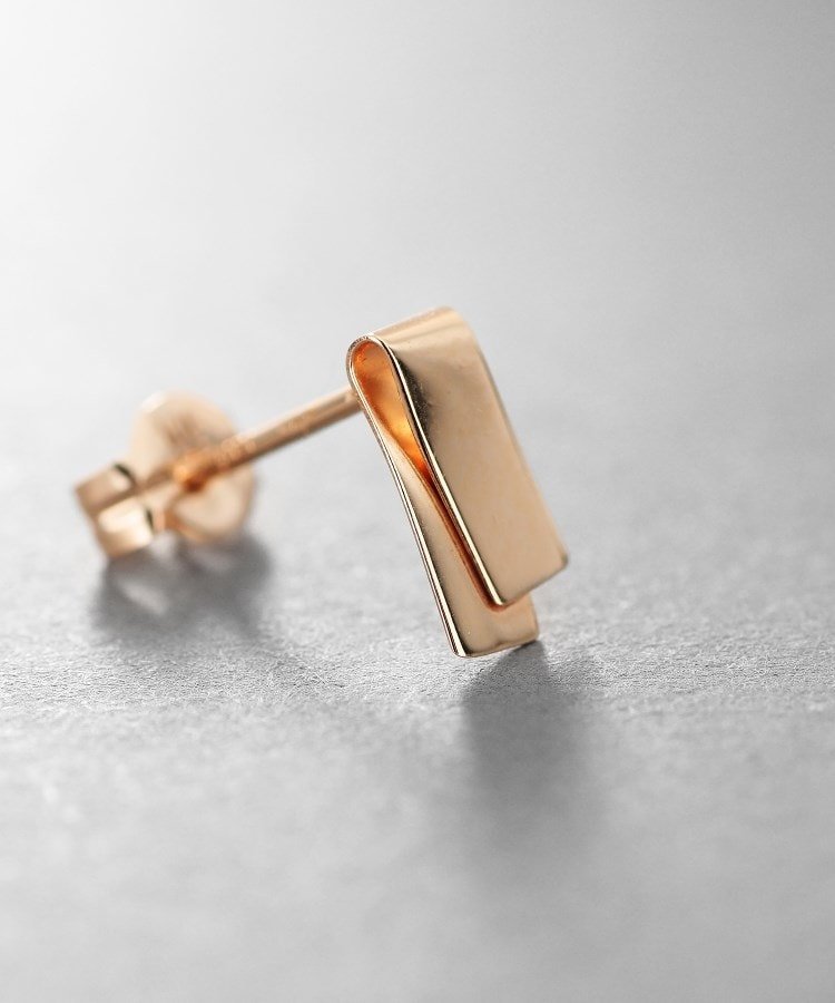 COCOSHNIK ONKITSCH K10フラップリボンピアス ココシュニック オンキッチュ アクセサリー・腕時計 ピアス ゴールド【送料無料】