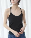 【SALE/20%OFF】LOWO フラワーバッククロスキャミソール ガール トップス キャミソール ブラック