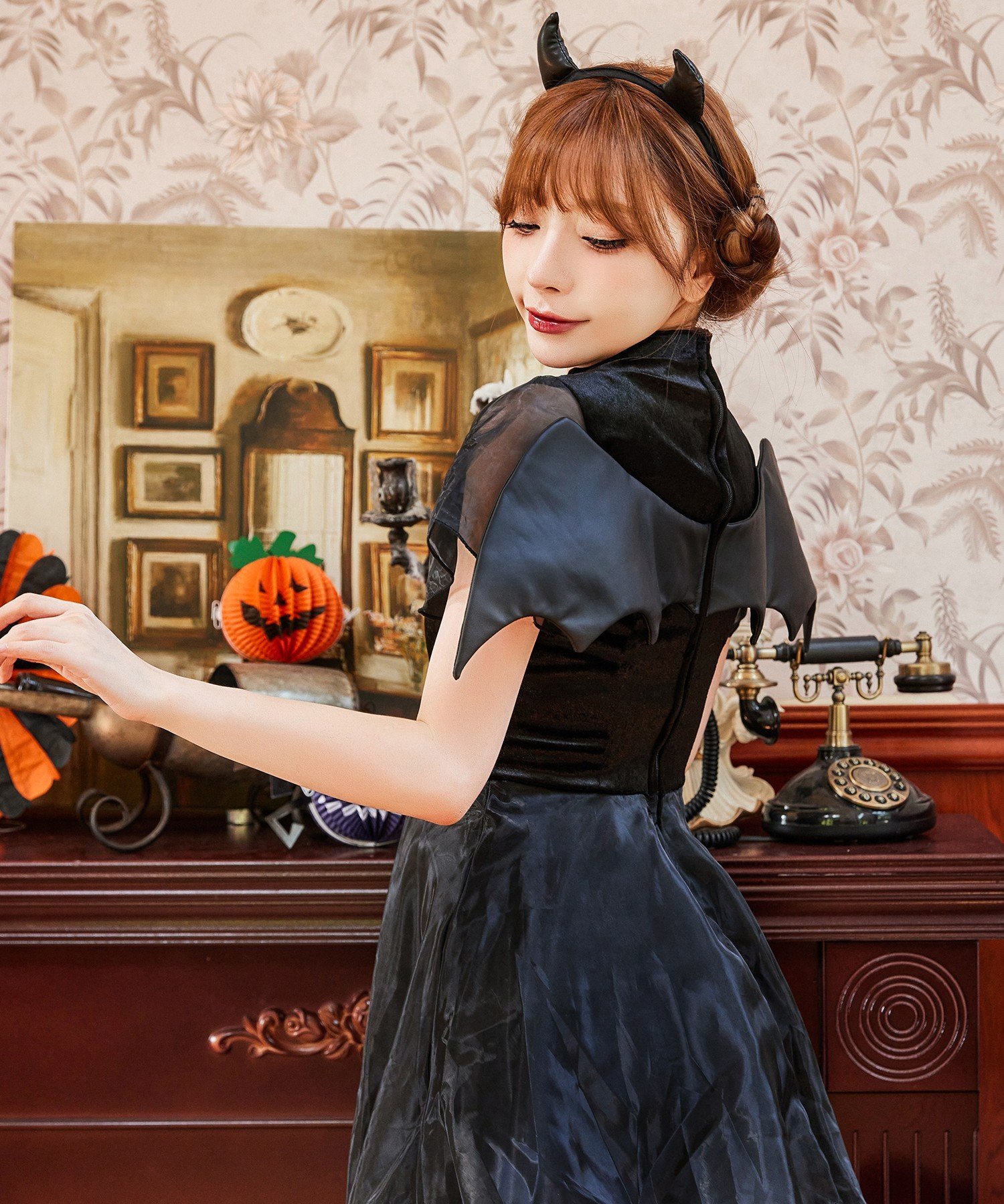 Brightlele 「 ミニデビル 」 ハロウィン コスプレ 衣装 デビル 悪魔 仮装 大人 女性 可愛い 羽 ブライトララ ファッション雑貨 その他のファッション雑貨 レッド ブラック