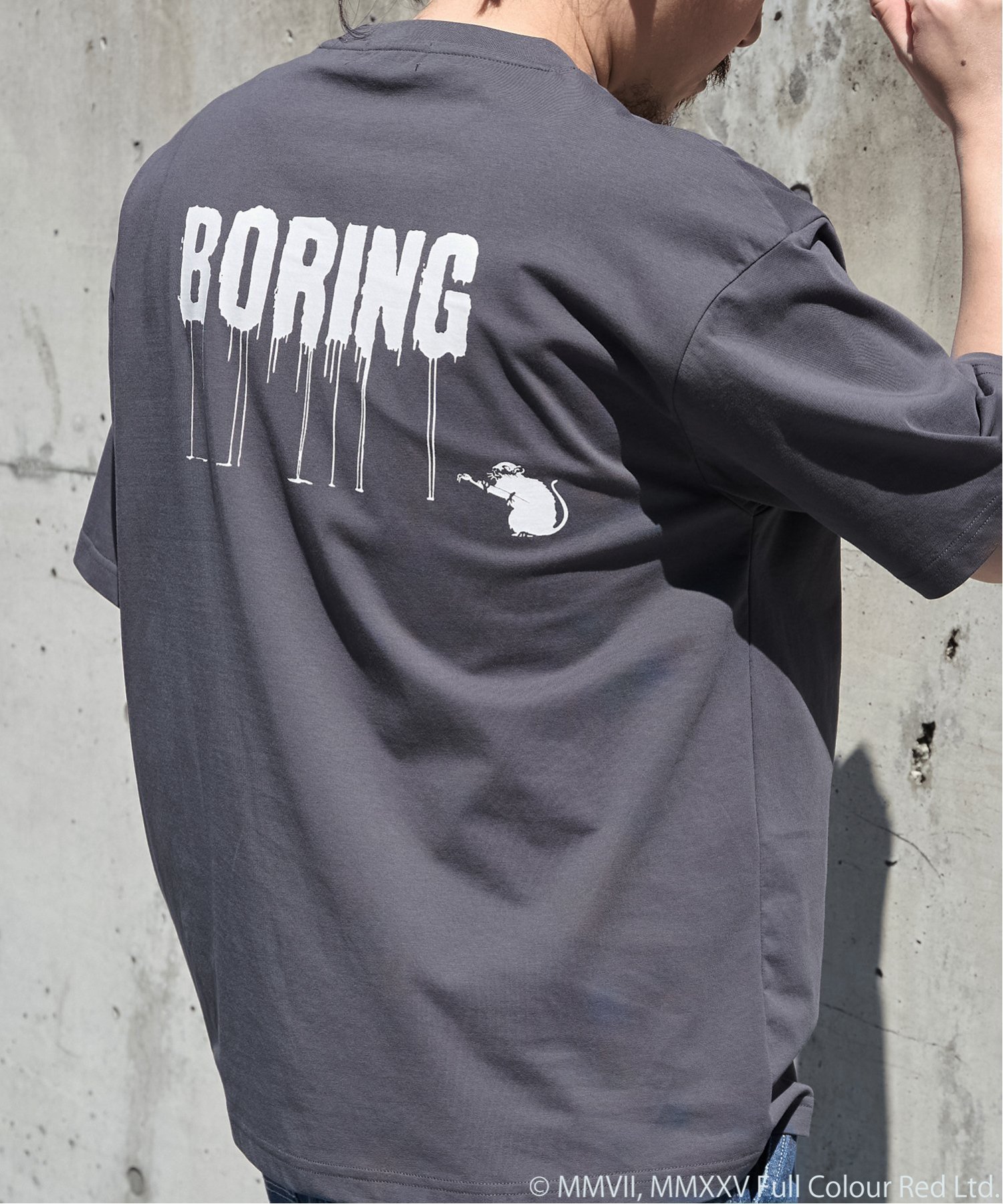 VENCE share style MENs 【接触冷感】Banksy バンクシー Love Rat プリントT ヴァンス エクスチェンジ トップス カットソー・Tシャツ グレー ホワイト ブラック