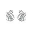 スワロフスキー ピアス（レディース） SWAROVSKI 【公式】【スワロフスキー】Swarovski Iconic Swan スタッドピアス, スワン, ホワイト, ロジウム・プレーティング スワロフスキー アクセサリー・腕時計 ピアス ホワイト【送料無料】