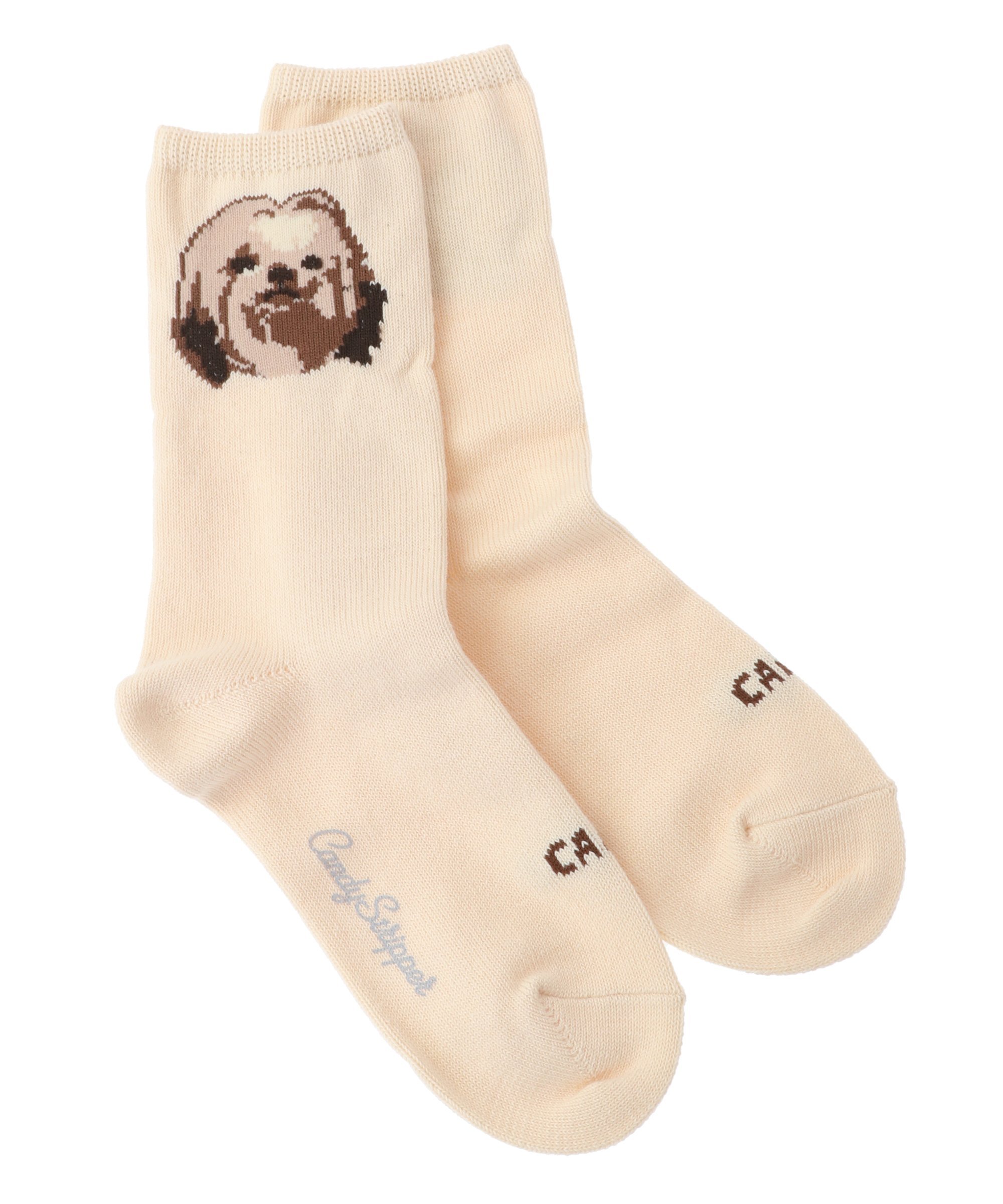 Candy Stripper FUNNY PUPPY SOCKS キャンディストリッパー 靴下 レッグウェア 靴下 ホワイト ブラック レッド