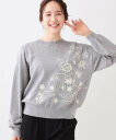 【SALE/40%OFF】SHOO・LA・RUE 【S-LL】大人のエレガントな着こなしに ラメ刺繍ニット シューラルー トップス ニット ブルー グレー ブラ...