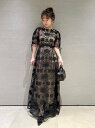 LILY BROWN カットワークサテンドレスエンブロイダリードレス リリーブラウン ワンピース・ドレス ドレス ブラック ベージュ ブラウン【送料無料】
