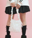 【SALE/50%OFF】PINK-latte チュールショルダー ピンク ラテ バッグ ショルダーバッグ ホワイト パープル ブラック