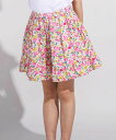 BeBe 【お揃い】フルールドゥジョワプリントフリルキュロットパンツ(90~150cm) ベベ オンライン ストア パンツ キュロット ピンク【送料無料】