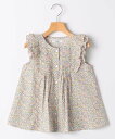 SHIPS KIDS SHIPS KIDS:140~150cm / リバティ フリル ブラウス シップス トップス シャツ・ブラウス イエロー ピンク【送料無料...