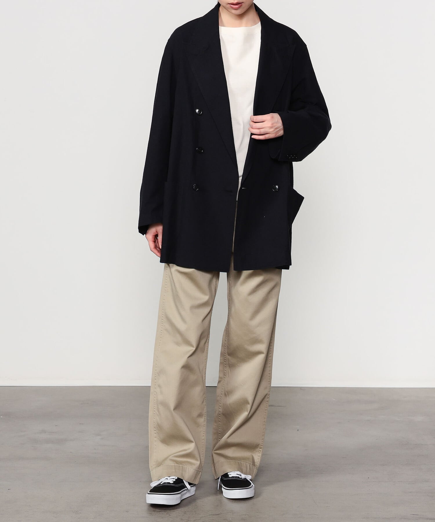 Bshop CHEMISE D'ADAM ｜ ＜別注＞ダブルブレスト シャツジャケット WOMEN ビショップ ジャケット・アウター テーラードジャケット・ブレザー ブラック