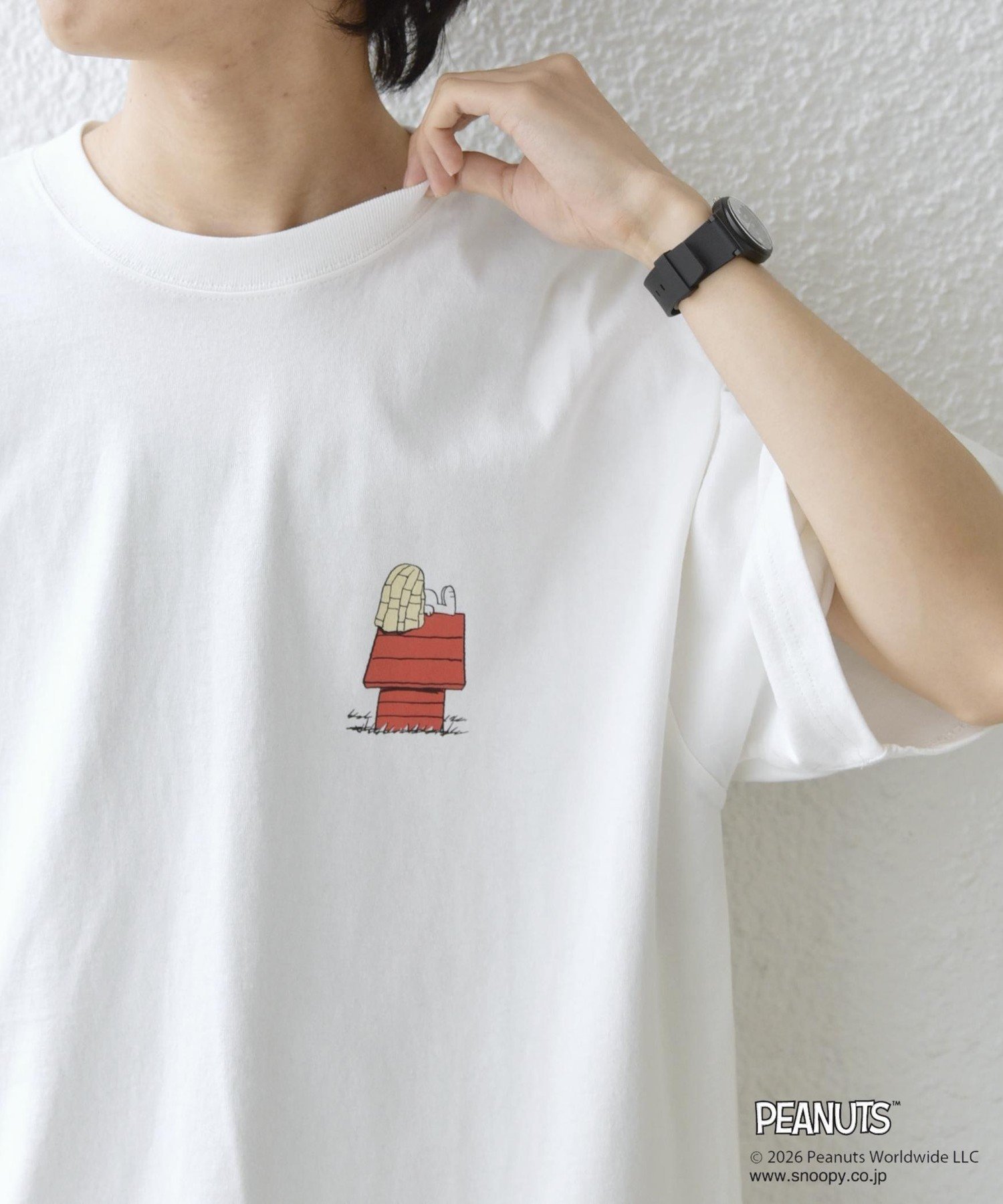 SHIPS any SHIPS any: SNOOPY コラボ グラフィック プリント Tシャツ◇ シップス トップス カットソー・Tシャツ ホワイト グレー【送料無料】