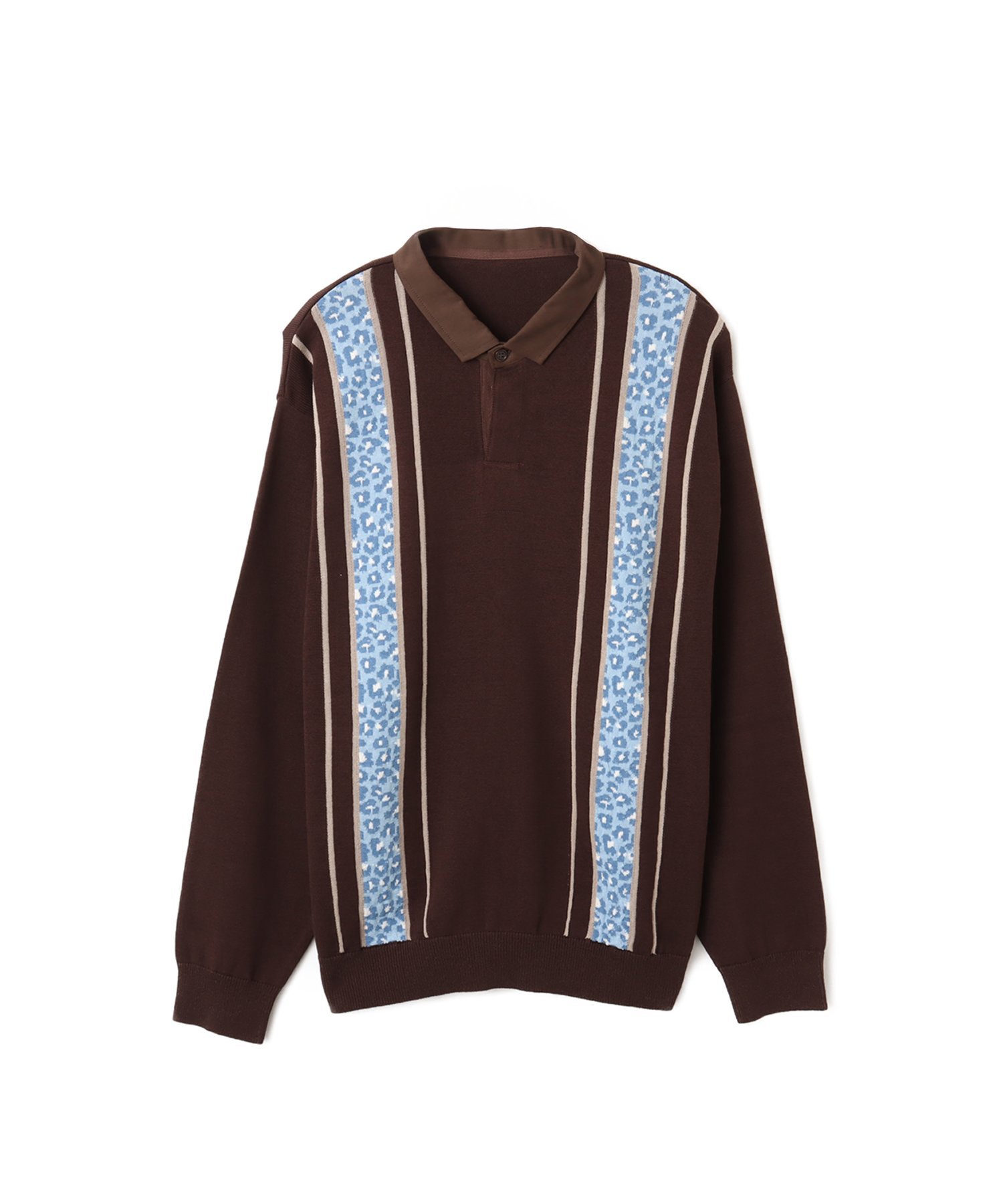 atmos atmos Knit LS Rugby Shirt BROWN アトモス トップス ニット ブラウン【送料無料】
