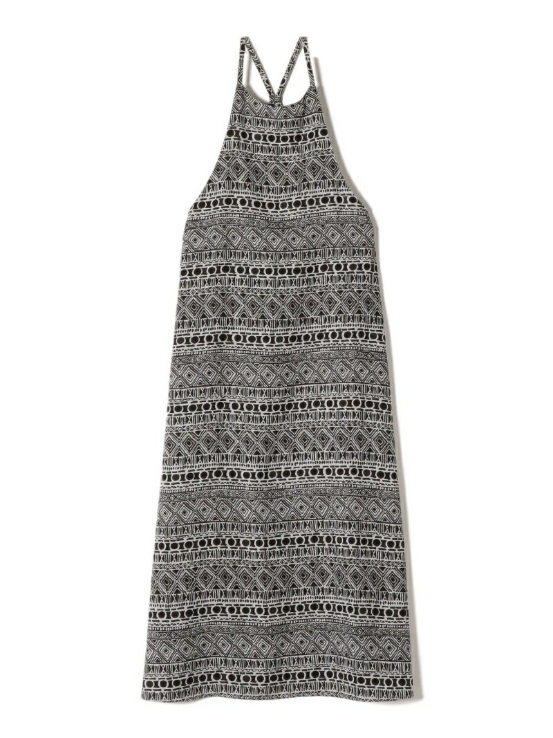 【SALE／50%OFF】SHIPS WOMEN プリントホルターネックワンピース◇ シップス ワンピース・ドレス その他のワンピース・ドレス ベージュ グレー【送料無料】